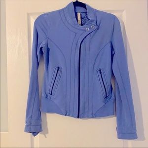 GUC Lululemon Game Day Moto Jacket Size 6 Blue